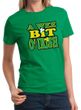 St Patricks Day Ladies Shirt A Wee Bit Irish Shamrock Tee T-Shirt