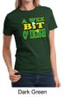 St Patricks Day Ladies Shirt A Wee Bit Irish Shamrock Tee T-Shirt