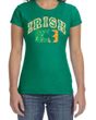 St Patricks Day Ladies Shirt Distressed Irish Shamrock Crewneck Tee