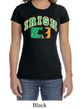 St Patricks Day Ladies Shirt Distressed Irish Shamrock Crewneck Tee