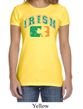 St Patricks Day Ladies Shirt Distressed Irish Shamrock Crewneck Tee
