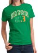 St Patricks Day Ladies Shirt Distressed Irish Shamrock Tee T-Shirt