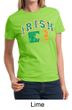 St Patricks Day Ladies Shirt Distressed Irish Shamrock Tee T-Shirt