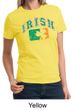 St Patricks Day Ladies Shirt Distressed Irish Shamrock Tee T-Shirt
