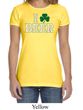 St Patricks Day Ladies Shirt I Love Beer Crewneck Tee T-Shirt
