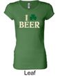 St Patricks Day Ladies Shirt I Love Beer Longer Length Tee T-Shirt