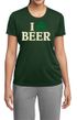 St Patricks Day Ladies Shirt I Love Beer Moisture Wicking Tee T-Shirt