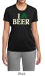 St Patricks Day Ladies Shirt I Love Beer Moisture Wicking Tee T-Shirt