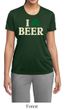 St Patricks Day Ladies Shirt I Love Beer Moisture Wicking Tee T-Shirt