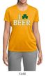 St Patricks Day Ladies Shirt I Love Beer Moisture Wicking Tee T-Shirt