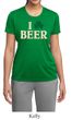 St Patricks Day Ladies Shirt I Love Beer Moisture Wicking Tee T-Shirt