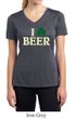 St Patricks Day Ladies Shirt I Love Beer Moisture Wicking V-neck Tee