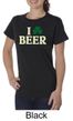 St Patricks Day Ladies Shirt I Love Beer Organic Tee T-Shirt
