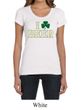 St Patricks Day Ladies Shirt I Love Beer Scoop Neck Tee T-Shirt