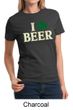 St Patricks Day Ladies Shirt I Love Beer Tee T-Shirt