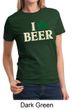 St Patricks Day Ladies Shirt I Love Beer Tee T-Shirt
