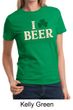 St Patricks Day Ladies Shirt I Love Beer Tee T-Shirt