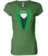 St Patricks Day Ladies Shirt Irish Tuxedo Longer Length Tee T-Shirt