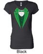 St Patricks Day Ladies Shirt Irish Tuxedo Longer Length Tee T-Shirt