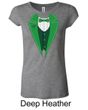St Patricks Day Ladies Shirt Irish Tuxedo Longer Length Tee T-Shirt