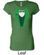 St Patricks Day Ladies Shirt Irish Tuxedo Longer Length Tee T-Shirt