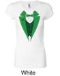 St Patricks Day Ladies Shirt Irish Tuxedo Longer Length Tee T-Shirt