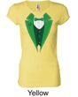 St Patricks Day Ladies Shirt Irish Tuxedo Longer Length Tee T-Shirt
