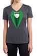 St Patricks Day Ladies Shirt Irish Tuxedo Moisture Wicking V-neck Tee