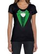 St Patricks Day Ladies Shirt Irish Tuxedo Scoop Neck Tee T-Shirt