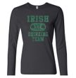 St Patricks Day Ladies Shirts Irish Drinking Team Long Sleeve Tee
