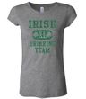 St Patricks Day Ladies Shirts Irish Drinking Team Longer Length Tee