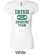 St Patricks Day Ladies Shirts Irish Drinking Team Longer Length Tee