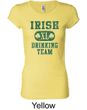 St Patricks Day Ladies Shirts Irish Drinking Team Longer Length Tee
