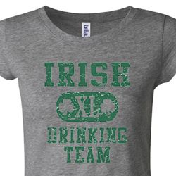 St Patricks Day Ladies Shirts Irish Drinking Team Longer Length Tee St Patricks Day Ladies Shirts Irish Drinking Team Longer Length Tee
