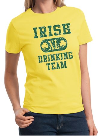 St Patricks Day Ladies Shirts Irish Drinking Team Tee T-Shirt