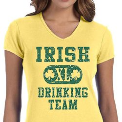 St Patricks Day Ladies Shirts Irish Drinking Team V-neck Tee T-Shirt St Patricks Day Ladies Shirts Irish Drinking Team V-neck Tee T-Shirt