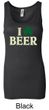 St Patricks Day Ladies Tanktop I Love Beer Longer Length Tank Top