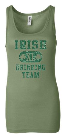 St Patricks Day Ladies Tanktop Irish Drinking Team Longer Length Tank