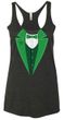 St Patricks Day Ladies Tanktop Irish Tuxedo Tri Blend Racerback Tank