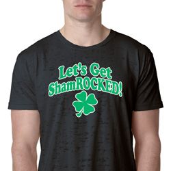 St Patricks Day Lets Get Shamrocked Burnout T-shirt St Patricks Day Lets Get Shamrocked Burnout T-shirt