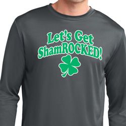 St Patricks Day Lets Get Shamrocked Dry Wicking Long Sleeve St Patricks Day Lets Get Shamrocked Dry Wicking Long Sleeve