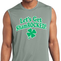 St Patricks Day Lets Get Shamrocked Dry Wicking Muscle Shirt St Patricks Day Lets Get Shamrocked Dry Wicking Muscle Shirt