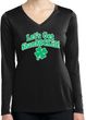 St Patricks Day Lets Get Shamrocked Ladies Dry Wicking Long Sleeve