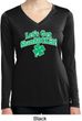 St Patricks Day Lets Get Shamrocked Ladies Dry Wicking Long Sleeve