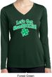 St Patricks Day Lets Get Shamrocked Ladies Dry Wicking Long Sleeve