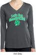 St Patricks Day Lets Get Shamrocked Ladies Dry Wicking Long Sleeve