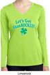 St Patricks Day Lets Get Shamrocked Ladies Dry Wicking Long Sleeve