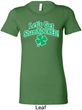 St Patricks Day Lets Get Shamrocked Ladies Longer Length Shirt