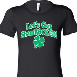 St Patricks Day Lets Get Shamrocked Ladies Longer Length Shirt St Patricks Day Lets Get Shamrocked Ladies Longer Length Shirt
