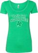 St Patricks Day Lets Get Shamrocked Ladies Scoop Neck